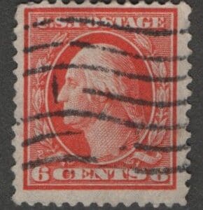 Scott# 379 "WASHINGTON" USED PERF 12 SLWMK, FLAG CANCEL