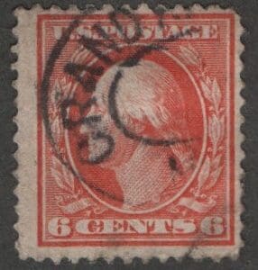 Scott# 379 "WASHINGTON" USED, GRAND RAPIDS, MI DOUBLE OVAL CANCEL