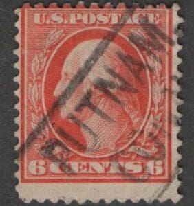 Scott# 379 "WASHINGTON" USED, PUTNAM COUNTY BOX CANCEL