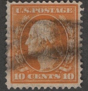 Scott# 381 "WASHINGTON" USED PERF 12, SOCKED ON THE NOSE CANCELS