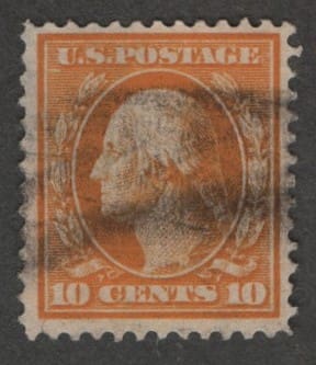 Scott# 381 "WASHINGTON" USED PERF 12, SOCKED ON THE NOSE CANCELS