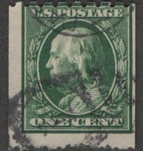 Scott# 390 "FRANKLYN" USED, PARTIAL PA. CDS & DUPLEX CANCELS
