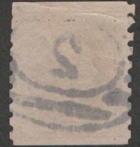Alternative view of Scott# 394 "WASHINGTON" PERF 8.5, DBL OVAL CANCEL * SEE DETAILS *