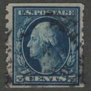 Scott# 396 "WASHINGTON" VERTICAL PERF 8.5, NONDESCRIPT CANCEL
