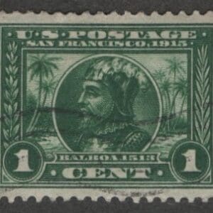 Scott# 397 "BALBOA" PANAMA PACIFIC EXPOSITION, USED, FLAG CANCEL