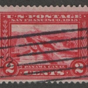 Scott# 398 "PANAMA CANAL" USED, BAR GRID CANCEL, NICELY CENTERED