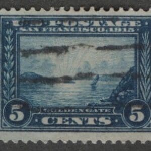 Scott# 399 PANAMA PACIFIC - GOLDEN GATE, FLAG CANCEL