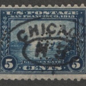 Scott# 403 "PANAMA PACIFIC" USED, CHICAGO DBL OVAL & G106 PERFIN