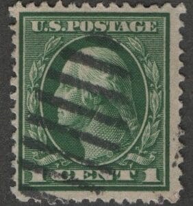 Scott# 405 WASHINGTON USED, DUPLEX CANCEL, NICELY CENTERED