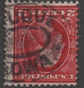 Scott# 406 "WASHINGTON" USED, DUBUQUE, IOWA DOUBLE OVAL CANCEL