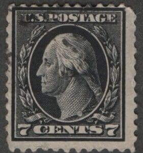 Scott# 407 "WASHINGTON" PERF 12, LITE LOCAL CANCEL
