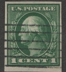 Scott# 408 "WASHINGTON" USED, BAR GRID CANCEL, NICELY CENTERED