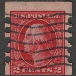 Scott# 409 "WASHINGTON" USED, MAILOMETER TYPE IV, FLAG CANCEL