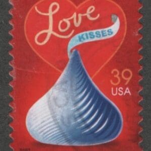 Scott# 4122 "WITH LOVE & KISSES" USED BOOKLET SINGLE