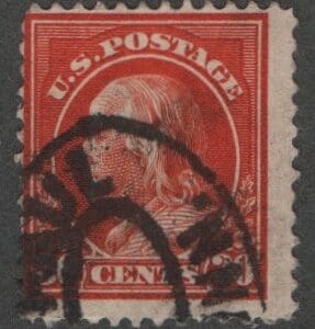 Scott# 415 "FRANKLIN" USED PERF 12, SAINT PAUL DOUBLE OVAL CANCEL
