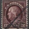 Scott# 417 "FRANKLIN" USED PERF 12, PARTIAL BOX CANCEL * SEE DETAILS *