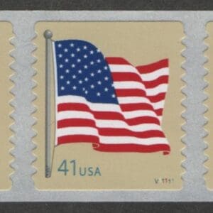 Scott# 4189 "FLAG" MNH PNC5, PLATE# V11111, SPACE BETWEEN STAMPS