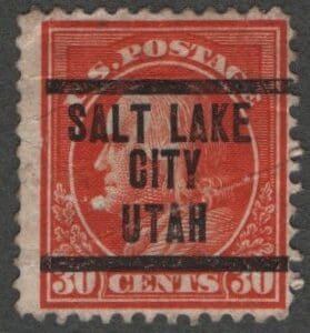 Scott# 420 FRANKLIN USED, SALT LAKE CITY, UTAH PRECANCEL