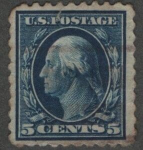 Scott# 428 "WASHINGTON" USED, PERF 10, SLW, LITE CANCEL