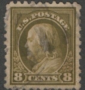 Scott# 431 "FRANKLIN" USED PERF 10, SON CANCEL, NICELY CENTERED