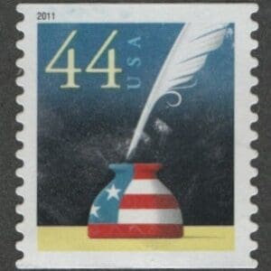 Scott# 4496 "PATRIOTIC QUILL & INKWELL" USED SINGLE, NICELY CENTERED