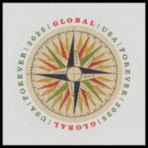 Scott# 5956 "COMPASS ROSE" GLOBAL MNH SINGLE, NICELY CENTERED