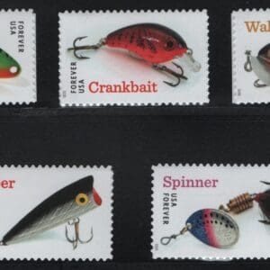 Scott# 5961-65 "FRESHWATER FISHING LURES" MNH SINGLES SET (5)