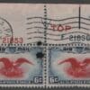 Scott# C23 "AIR MAIL-AMERICAN EAGLE" USED PLATE # PAIR, COLUMBIA PA CDS CANCEL