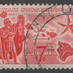 Scott# C55 "HAWAII STATEHOOD" USED, HOLLYWOOD CA CDS CANCEL