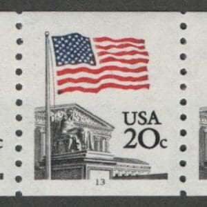 Scott# 1895 "FLAG OVER SUPREME COURT" MNH PNC(5) PLATE#13