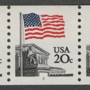 Scott# 1895 "FLAG OVER SUPREME COURT" MNH PNC(5) PLATE #3
