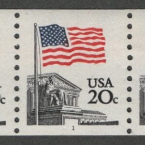 Scott# 1895 "FLAG OVER SUPREME COURT" MNH PNC(5) PLATE #1