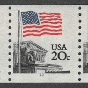 Scott# 1895a "FLAG OVER SUPREME COURT" MNH PNC(5) PLATE #12