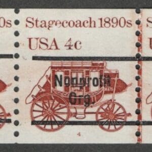 Scott# 1898Ab "STAGECOACH" MNH PRECANCEL PNC5, PLATE #4, NICELY CENTERED