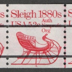 Scott# 1900a "SLEIGH" TRANSPORTATION SERIES PRECANCEL PNC5 P#4