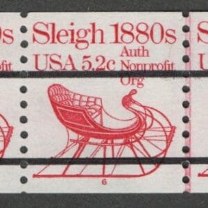 Scott# 1900a "SLEIGH" TRANSPORTATION SERIES PRECANCEL PNC5 P#6