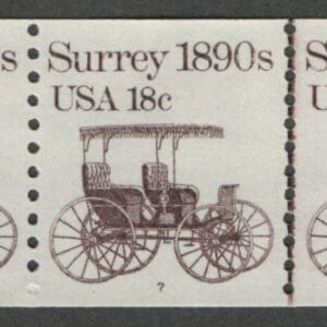 Scott# 1907 "SURREY" MNH PNC5, PLATE # 7, NICELY CENTERED
