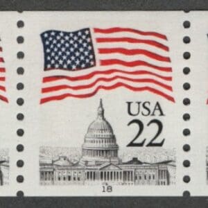 Scott# 2115A "FLAG OVER CAPITAL" PNC5, PLATE 18, NARROW BLOCK TAGGING