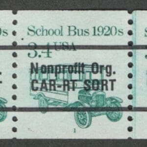 Scott# 2123a "SCHOOL BUS" MNH PRECANCEL PNC5, PLATE #1
