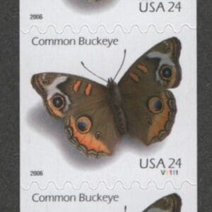 Scott# 4002 "COMMON BUCKEYE" MNH S/A PNC5, PLATE # V1111