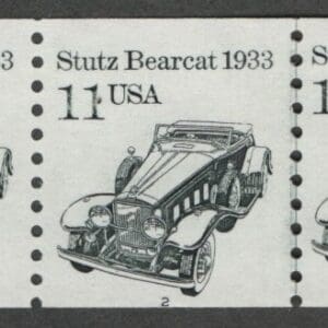 Scott# 2131 "STUTZ BEARCAT" MNH PNC5, PLATE#2, NICELY CENTERED