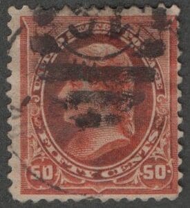 Scott# 275 JEFFERSON BUREAU ISSUE, DUPLEX CANCEL, NICELY CENTERED