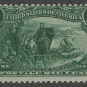 Scott# 285 TRANS-MISSISSIPPI - MARQUETTE, MNH, NICELY CENTERED