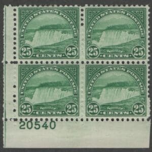 Scott# 699 "NIAGARA FALLS" MINT PLATE BLOCK (4) NICELY CENTERED