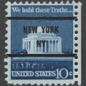 Scott# 1510 "JEFFERSON MEMORIAL" MNH NEW YORK PRECANCEL SINGLE