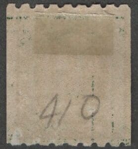 Alternative view of Scott# 410 "WASHINGTON" MINT HORIZ. COIL SINGLE LINE WATERMARK