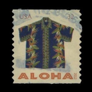 Scott# 4597-4601 "ALOHA SHIRTS" USED COIL SINGLES SET (5) W/PLATE #