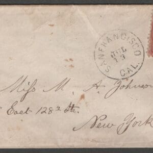 Scott# 94 "WASHINGTON" F GRILL ON COVER WITH PINWHEEL CANCEL
