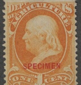 Scott# O1S "AGRICULTURE" MNH NGAI SPECIMEN, NICELY CENTERED