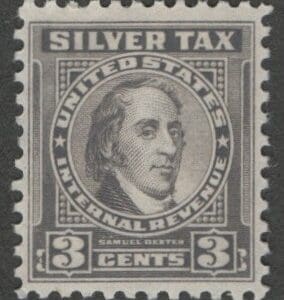 Scott# RG60 "SILVER TAX" MNH SINGLE, NICELY CENTERED